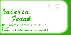 valeria fedak business card